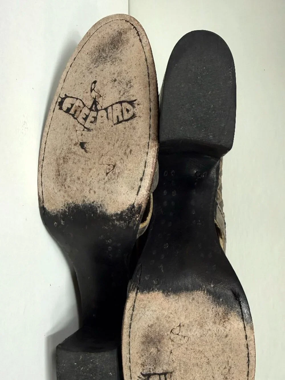 Freebird Todum Distressed Leather Wedge Sandal